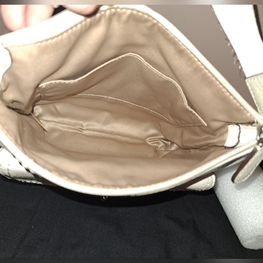Coach Park Pearl White Leather Swingpack Crossbody Bag!! - Picture 8 of 9